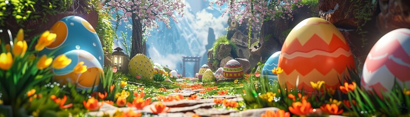 Create a 3D masterpiece with hidden Easter eggs throughout