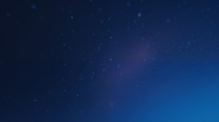 Dark blue abstract banner with soft light particles in a gradient background, serene and mystical atmosphere