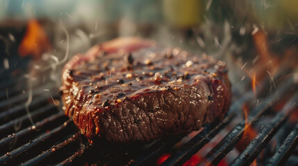 A grilled steak fit for a magazine cover.