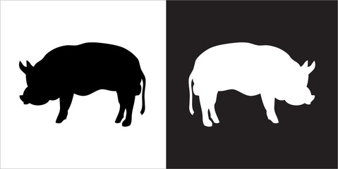 Illustration vector graphics of pig icon