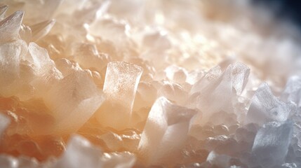 Microscopic view of salt mineral. Texture, Background ,Wallpaper design. Generative Ai