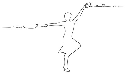 Woman Dancing lineart