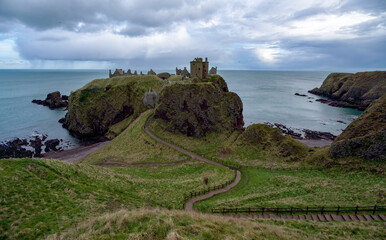 Dunnottar Castle near Stonehaven in Aberdeenshire, Scotland.