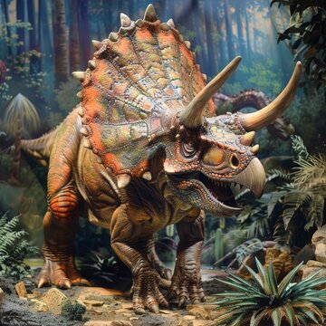 Triceratops, A large dinosaur with a large head and a small body