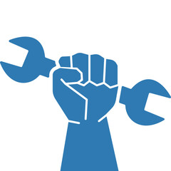 Happy Labor Day With Hand