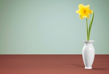 Beautiful bouquet of fresh flowers in vase