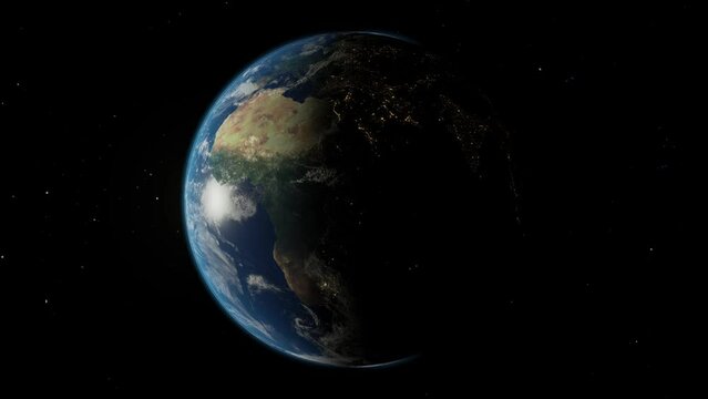 Planet Earth 360 Degree Endless Loop Full rotation 4K Stock Footage
