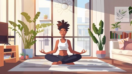 Woman meditating
