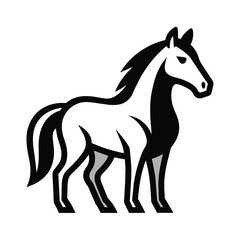 Obraz na płótnie Canvas Horse line icon, outline style icon for web site or mobile app, animals and livestock, mustang vector icon, simple vector illustration