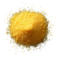 mustard powder isolated on white.
