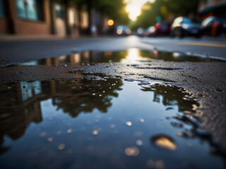 Puddle and reflection 