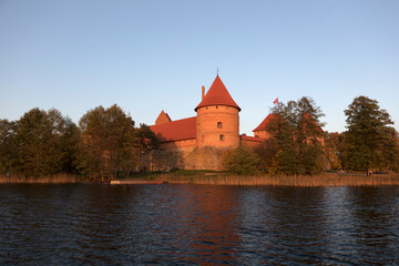 Naklejka na ściany i meble Lithuania Trakai Castle on a sunny spring day