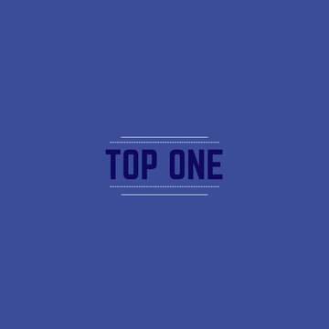 Top one logo with dotted line and straight line dark blue colour 