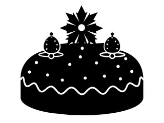 cake with candles and flowers