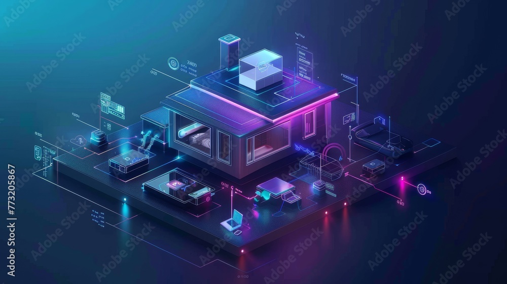 Poster The development of smart homes and IOT systems. The configuration of IOT work scenarios in a domestic environment. The engineering and programming of IOT apps. The control of IOT devices from