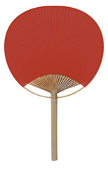 うちわ　切り抜き　合成用　3Dレンダリング　リアル