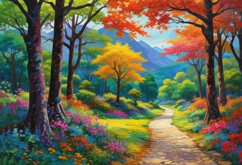 Obraz na płótnie Canvas Beautiful Painting of Japan