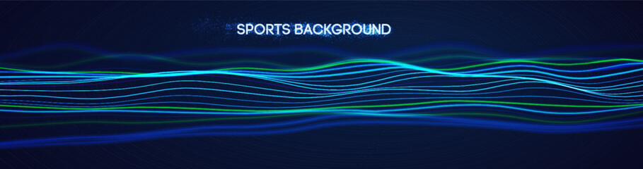 Dynamic blue lines abstract sports background vector. - 773210642