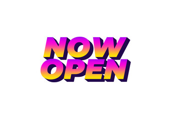 Now open. Text effect in 3d look with eye catching colors