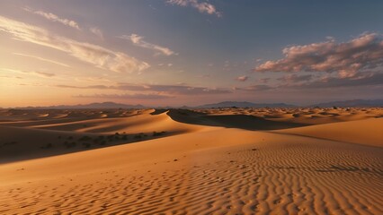 desert sunset with beautiful sky