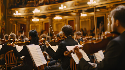 Grande Symphonie des émotions : un élégant concert classique captive le public dans un théâtre historique resplendissant