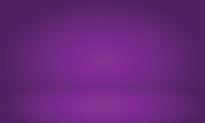 Empty dark purple and light purple gradient interior background or backdrop