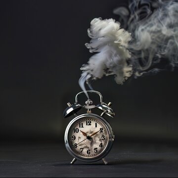 A conceptual image of a stopwatch timing reduced lifespan due to smoking