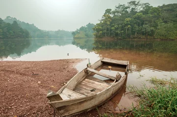 Gordijnen Boat in Honduras © Galyna Andrushko