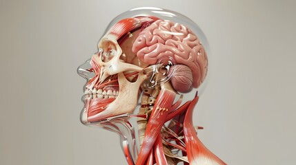 3D rendered human anatomy for medical or scientific education purposes