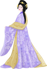beautiful chinese woman in traditional fashion dress hanfu looki - 773219214