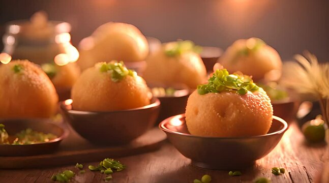 Delicious Indian Pani Puri. Panipuri from India