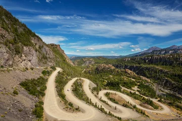 Wandcirkels plexiglas Road in mountains © Galyna Andrushko
