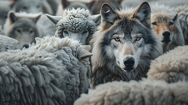 generated image of a wolf in sheeps clothing
