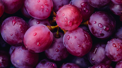  raw organic sweet red grapes background, wine grapes texture, Healthy fruits Red wine grapes background,  Generative AI