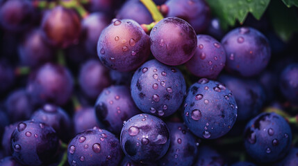  raw organic sweet red grapes background, wine grapes texture, Healthy fruits Red wine grapes background,  Generative AI