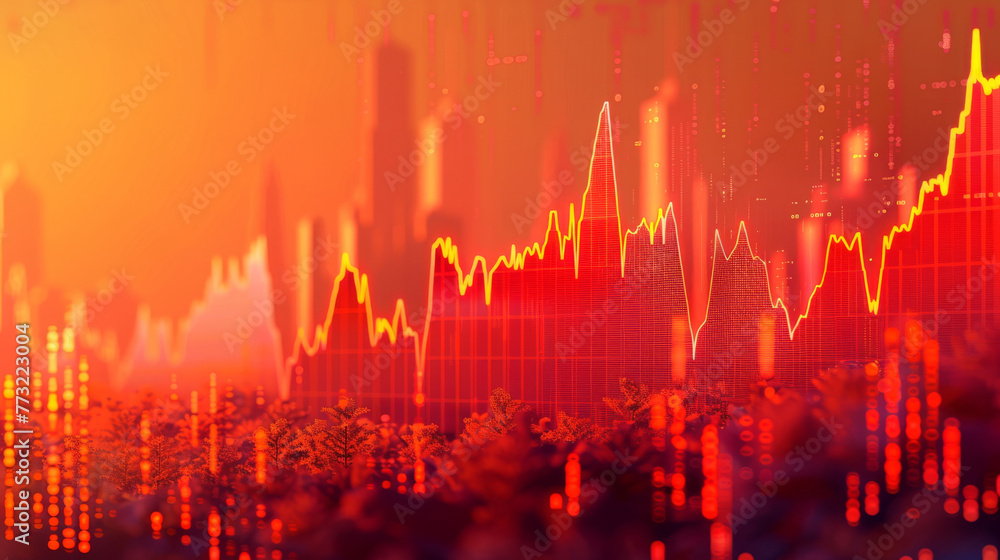 Poster dynamic financial data analysis background