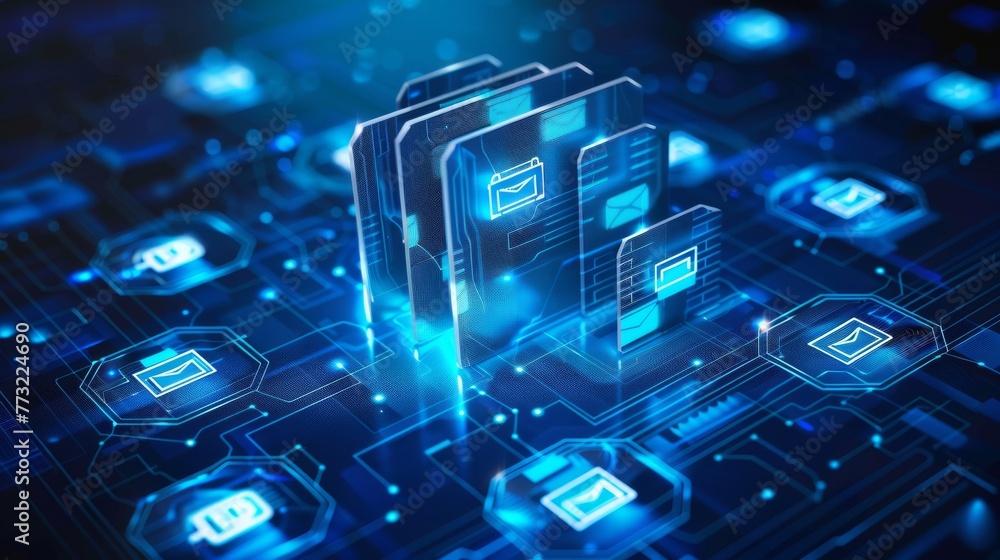 Poster The concept of a document management system is based on the idea of a business having access to specific folders and documents, and using icons to identify those folders and documents. It is also
