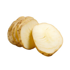Sliced Potato Halves on White Surface