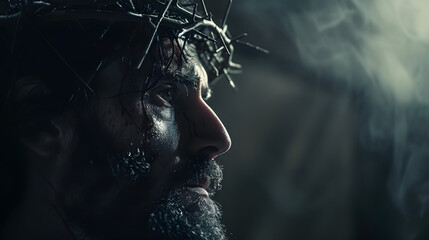 La crucifixion et la résurrection de Jésus-Christ : une représentation de la passion du Vendredi saint, mettant en vedette une couronne d'épines et le pouvoir de rédemption