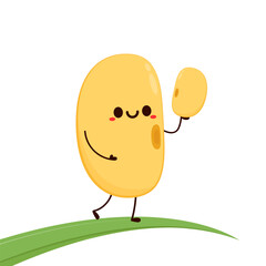 Soybean vector. Soybean character design.