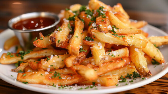 Irish pub style garlic parmesan fries