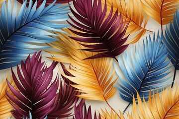 Floral seamless pattern, a mesmerizing fusion of nature's most delicate elements for print and textile Generative AI - obrazy, fototapety, plakaty