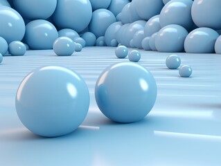 a group of blue balls