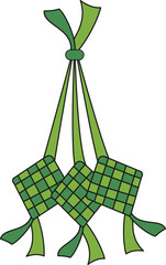 Hanging Ketupat Illustration 