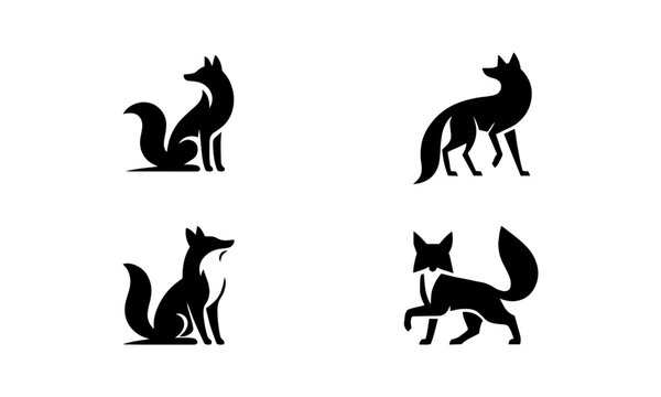 dragon silhouetts icon set in black and white , dragon silhouettes icon set , dragon silhouette icon set design 