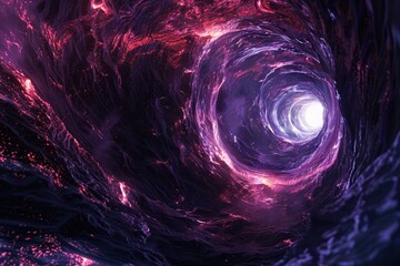 Inside view of a black hole is a region of spacetime exhibiting such strong gravitational effects that nothing - obrazy, fototapety, plakaty