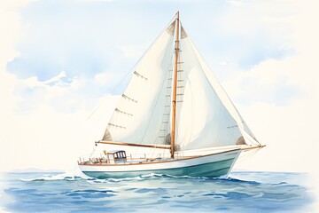 a watercolor of a sailboat