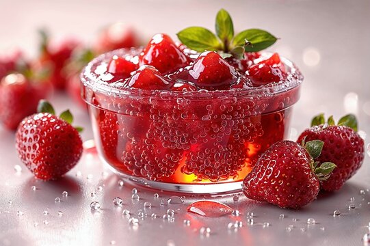 Frühstücksgenuss: Erdbeeren und hausgemachte Erdbeermarmelade