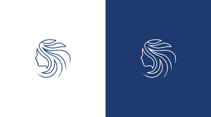 Women Head icon Minimalist Logo 
