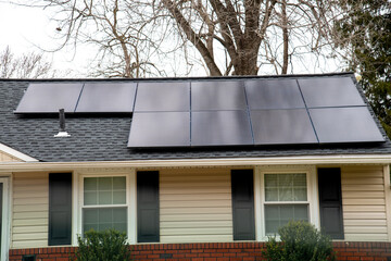 new solar panels on the roof